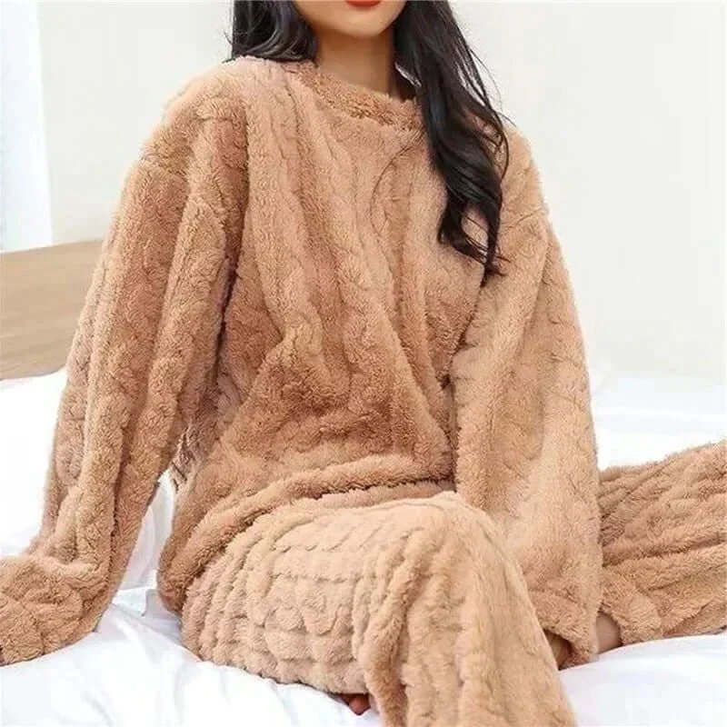 Damen-Fleece-Pyjama-Set - Weiche und warme Homewear