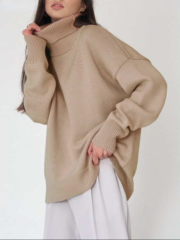 Oversize-Rollkragenpullover für Damen