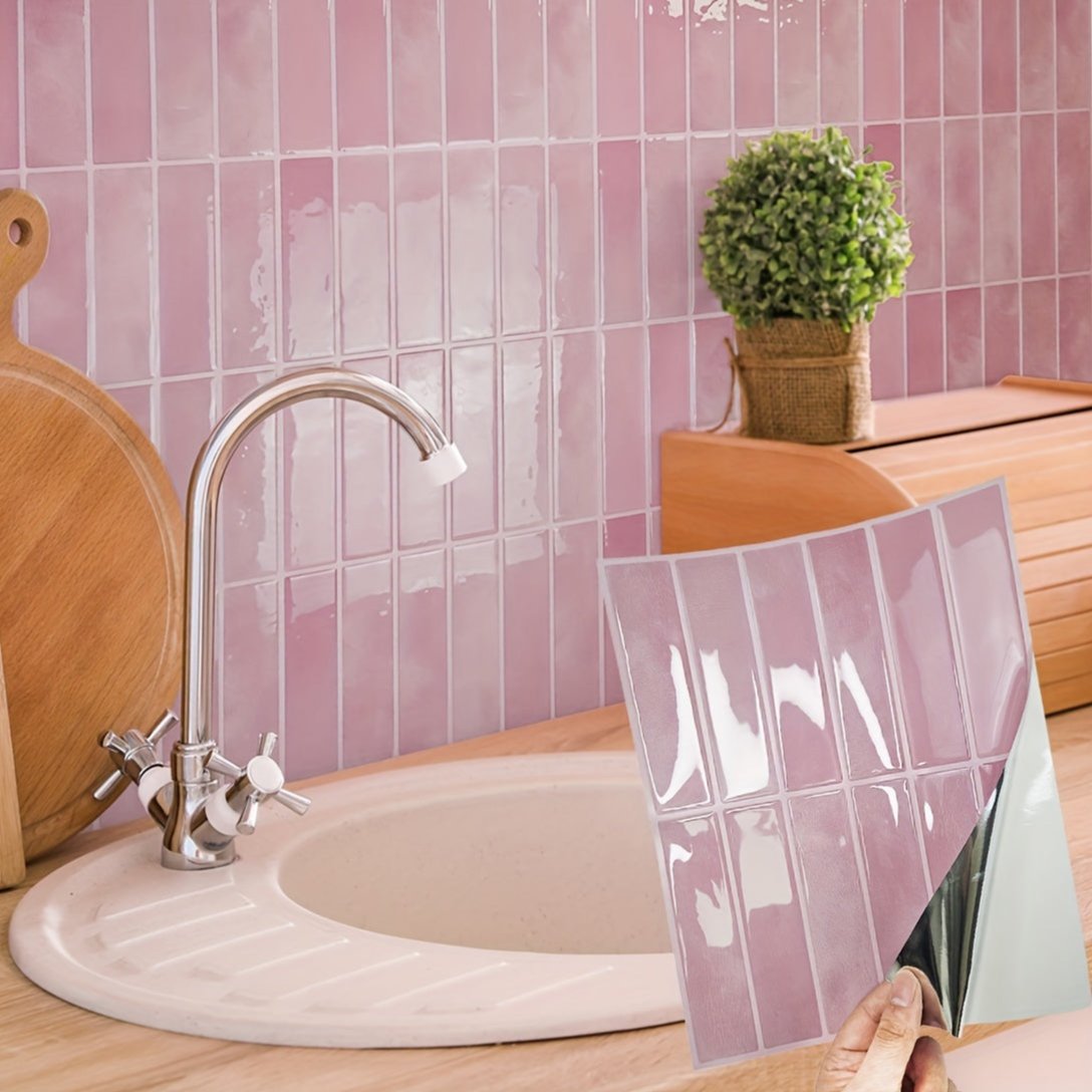 Selbstklebende 3D-Wandfliesen für Küche und Badezimmer