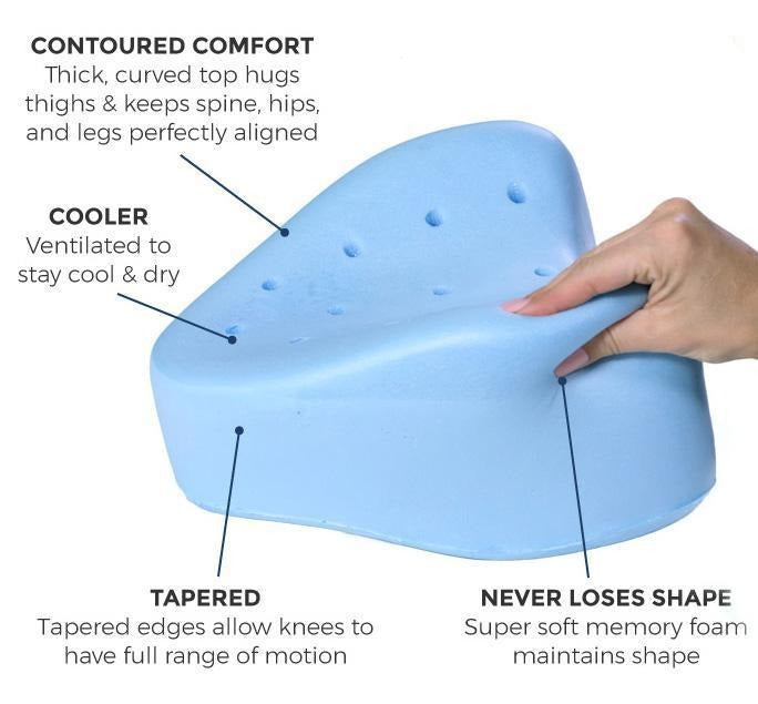 Orthopädisches Kniekissen mit kühlendem Memory-Schaum