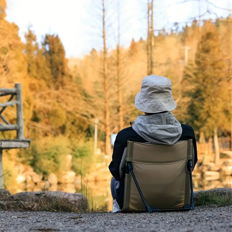 Klappbarer Campingstuhl mit ergonomischem Komfort und geringem Gewicht für Outdoor-Aktivitäten, Reisen und Camping