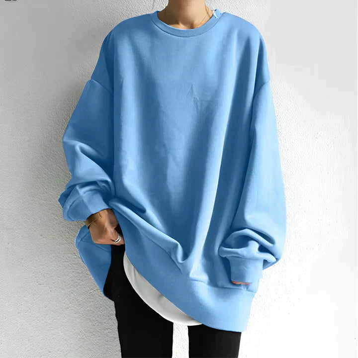 Oversized Damen-Tunikapullover