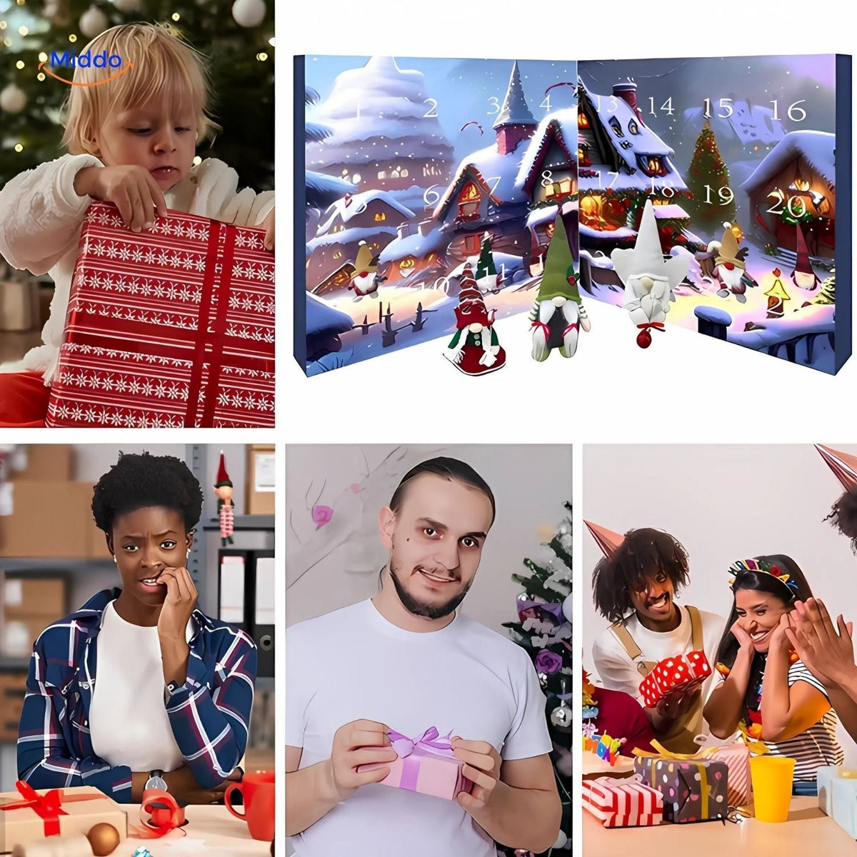 Adventskalender mit Plüschwichteln | Weihnachtsgeschenk