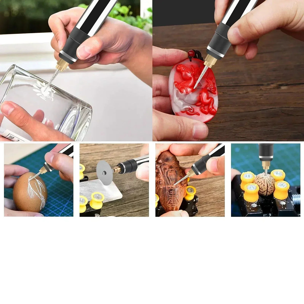 Professioneller Gravierstift – Wiederaufladbarer elektrischer Handgravierer für Metall, Glas, Holz und mehr