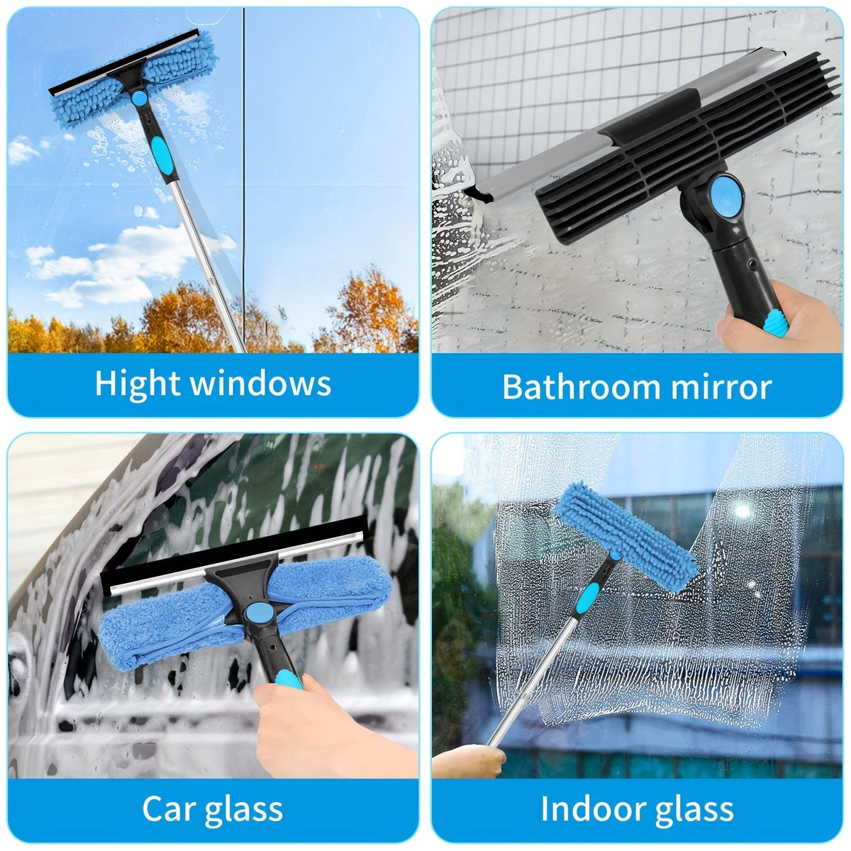 Professioneller Teleskop-Fensterreiniger – streifenfreie Fenster