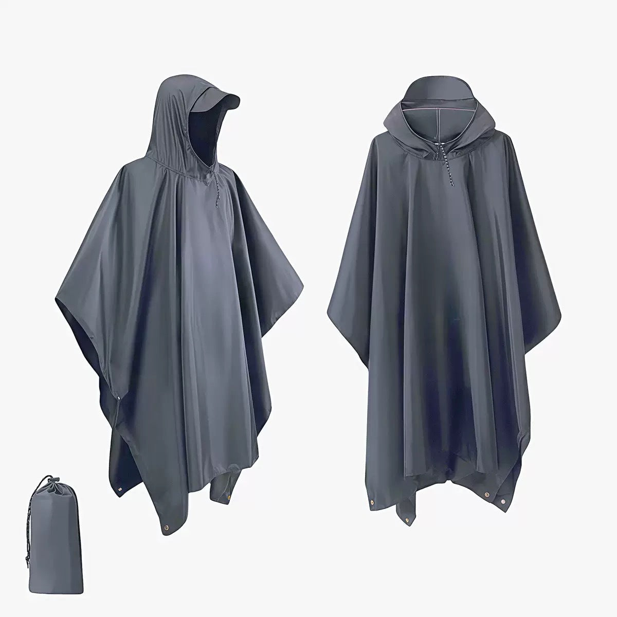 Regenponcho im Militärstil mit Kapuze