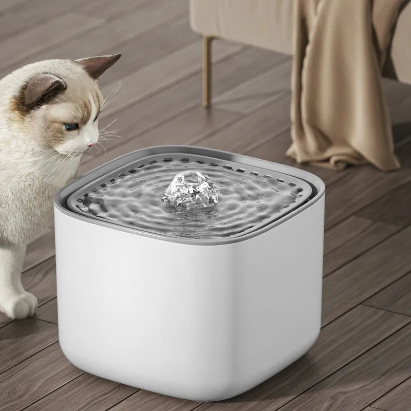 Extrem leiser Trinkbrunnen für Haustiere - 3 Liter Fassungsvermögen | BPA-freies Material