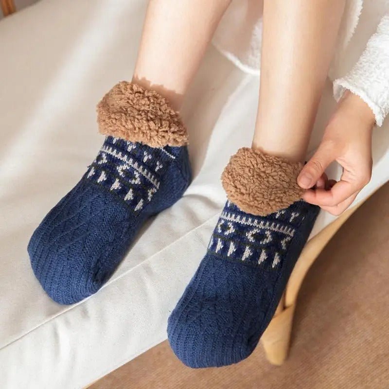 Extrem weiche rutschfeste Socken für warmen und bequemen Tragekomfort zu Hause