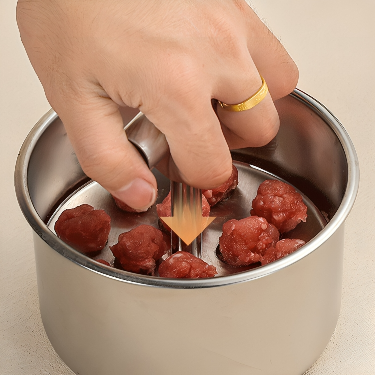 Fleischbällchenformer aus Edelstahl Küchenhelfer für gleichmässig grosse Bällchen