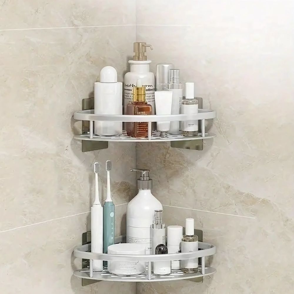 Eck-Duschablage mit Wasserablauf