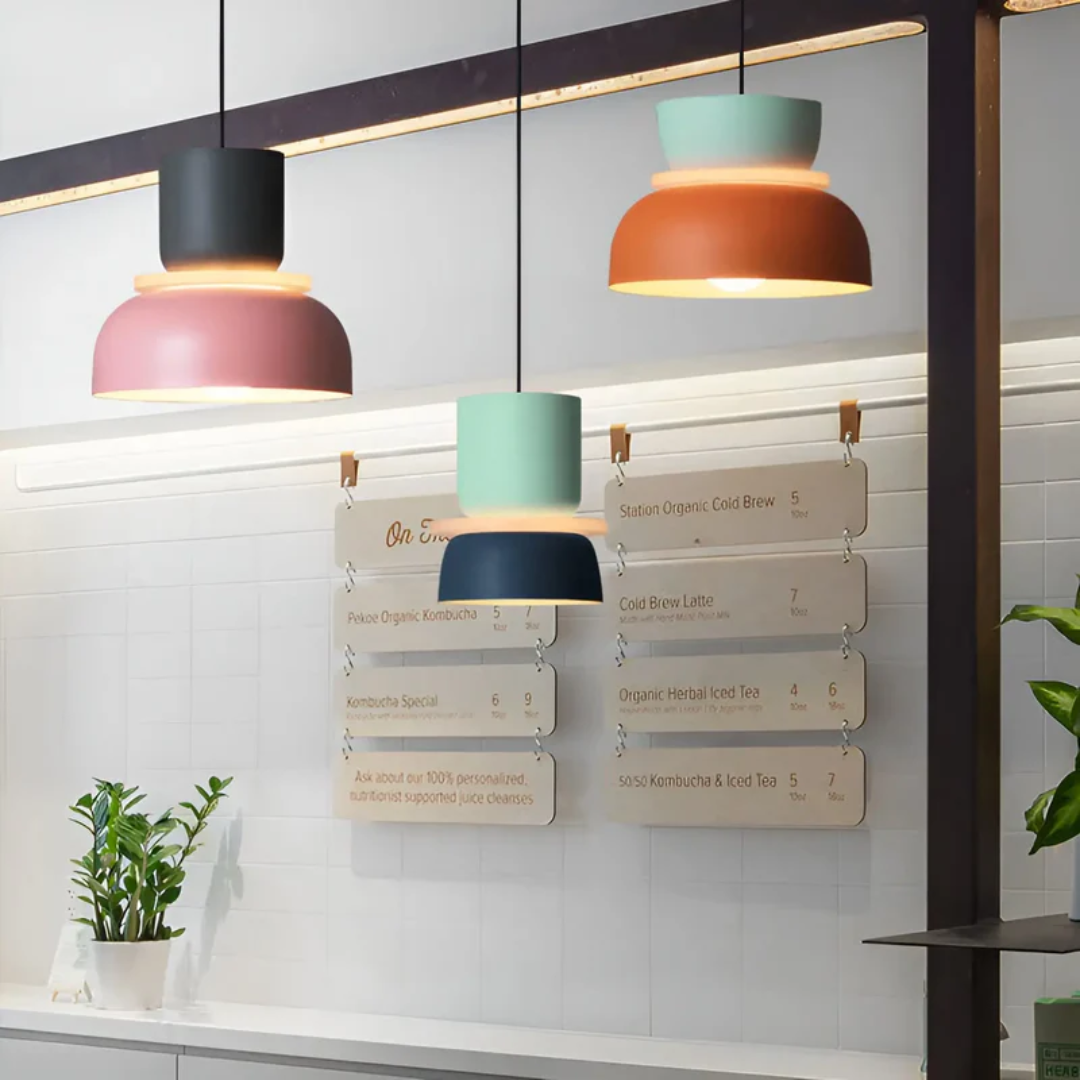 Farbenfrohe und modische Macaron LED-Hängelampe