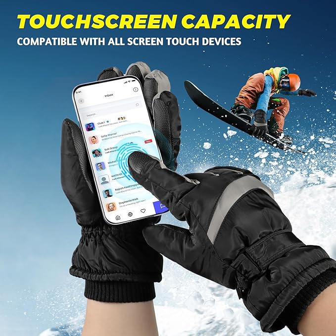 Thermo-Fleece-Winterhandschuhe für Touchscreens