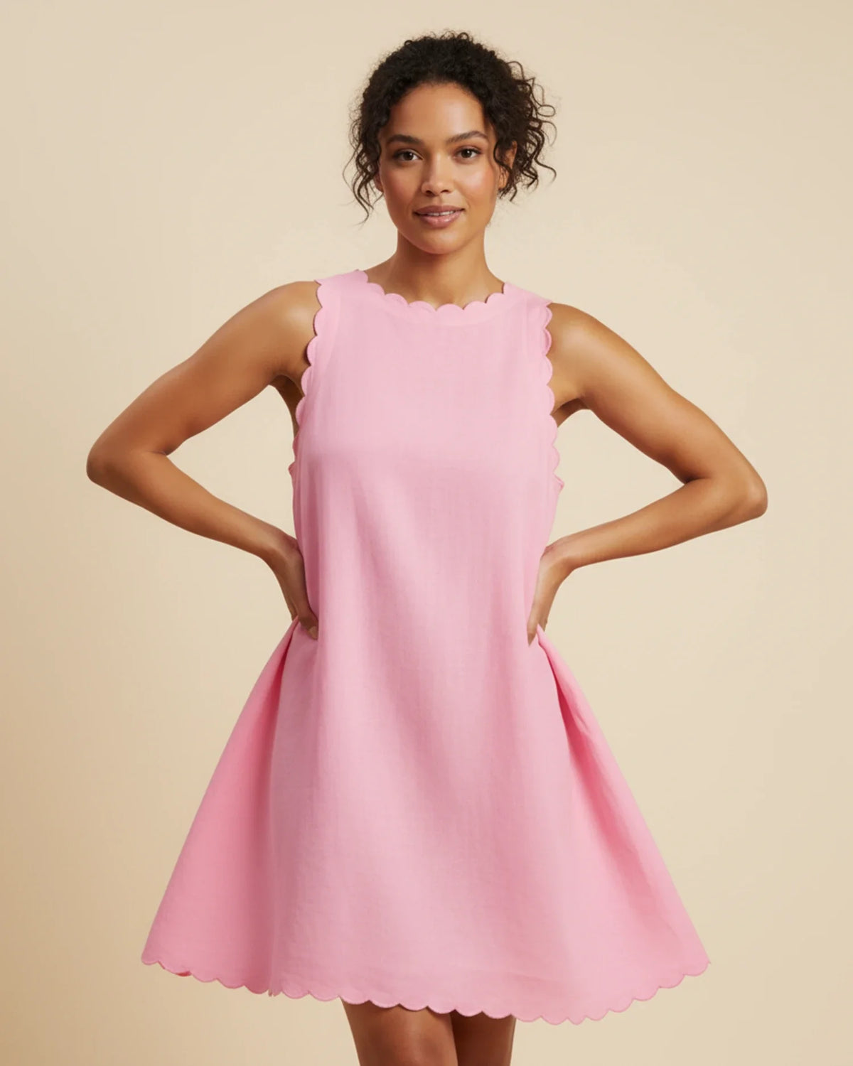 Ärmelloses A-Linien-Minikleid für Damen