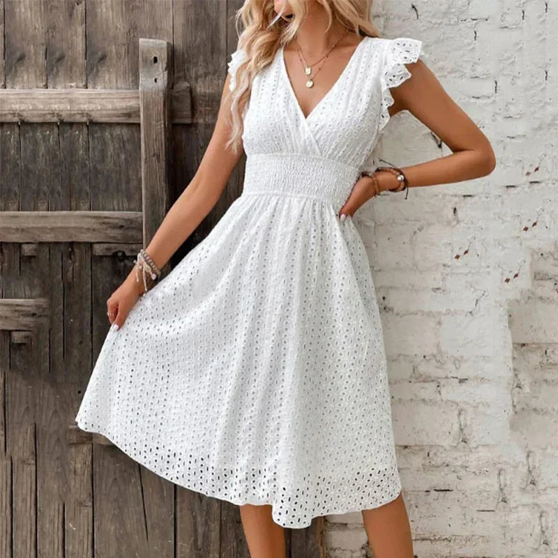 Sommerkleid mit V-Ausschnitt