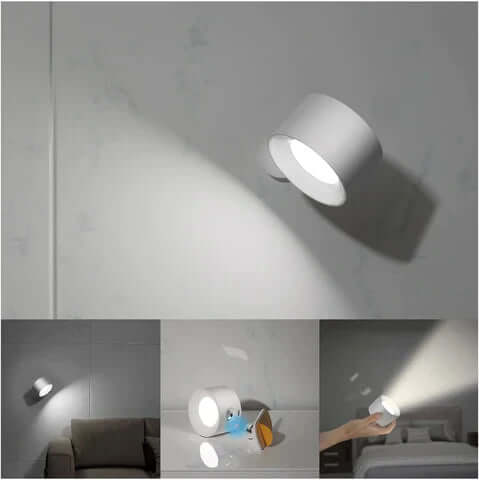 Kabellose LED-Wandleuchte mit 360°-Drehfunktion