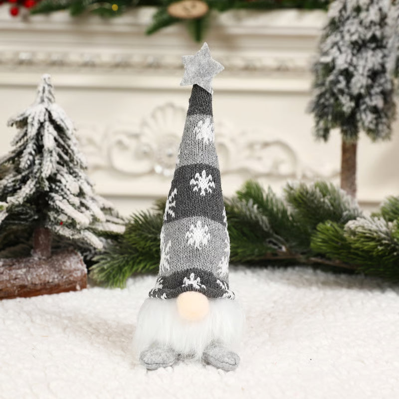 Leuchtendes Weihnachts-Plüschwichtel-Set – Nordische Tomte Weihnachtsdekoration mit langen Beinen