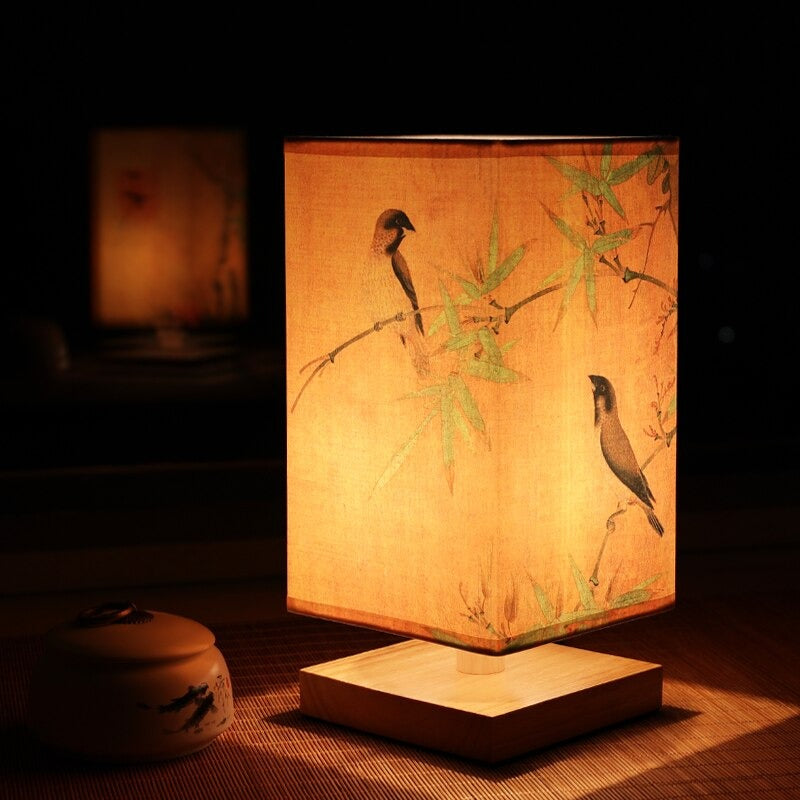 Vintage japanische Tischlampe – Perfekt für eine beruhigende Schlafzimmeratmosphäre