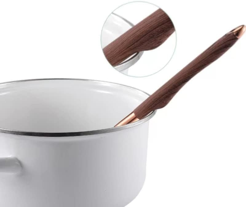 10-teiliges modernes Silikon-Küchenhelfer-Set mit Griff in Holzoptik