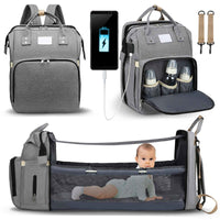 2-in-1 Baby-Wickeltasche mit faltbarer Wickelunterlage