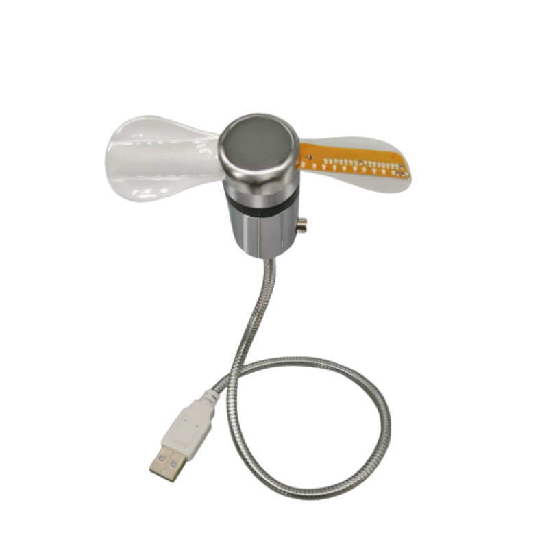 2-in-1 USB-Ventilator mit LED-Uhrbeleuchtung