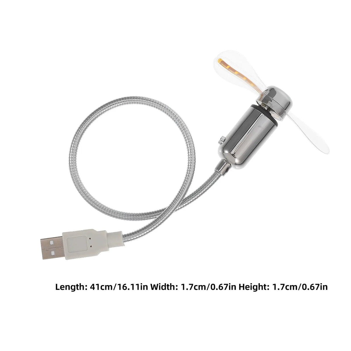 2-in-1 USB-Ventilator mit LED-Uhrbeleuchtung