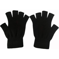 2 Paar gestrickte fingerlose Winterhandschuhe