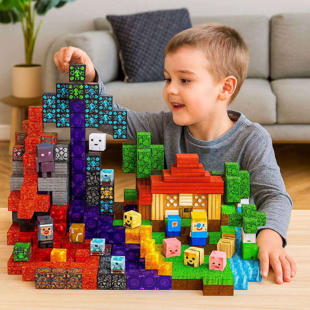 200-teiliges magnetisches Bausteine-Set für Kinder
