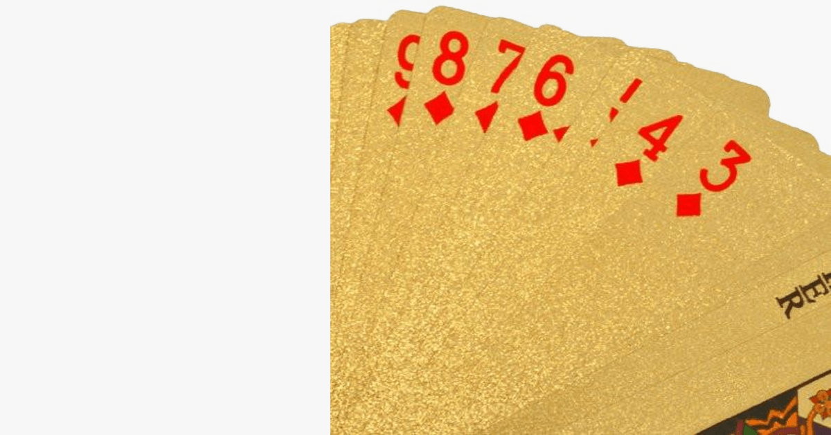 Mit 24 Karat Gold beschichtete Spielkarten mit optionaler Box