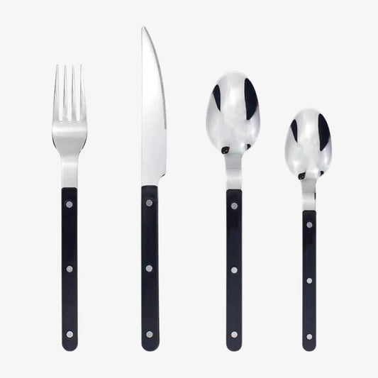 24-teiliges Besteckset aus Edelstahl mit Gravur