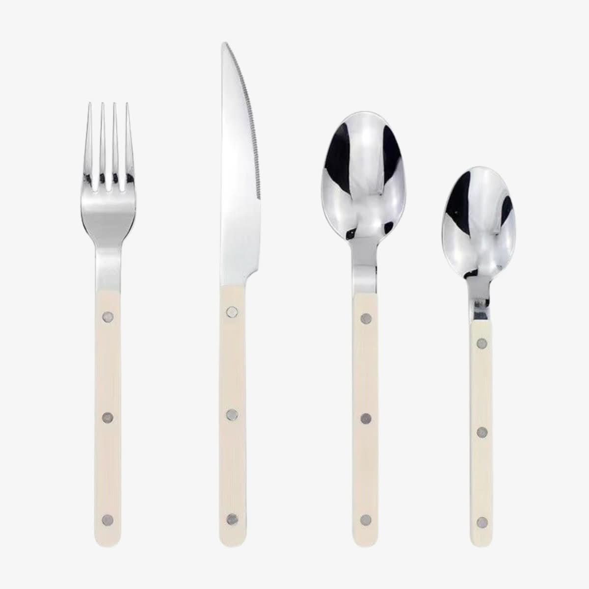 24-teiliges Besteckset aus Edelstahl mit Gravur