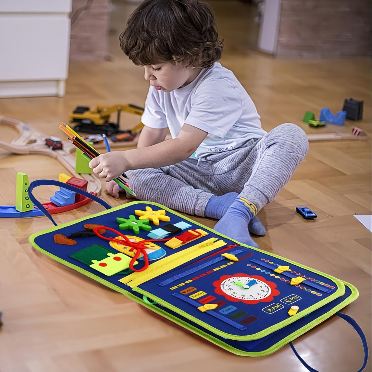 25-in-1 Busy Board - Pädagogisches sensorisches Spielzeug für Kleinkinder