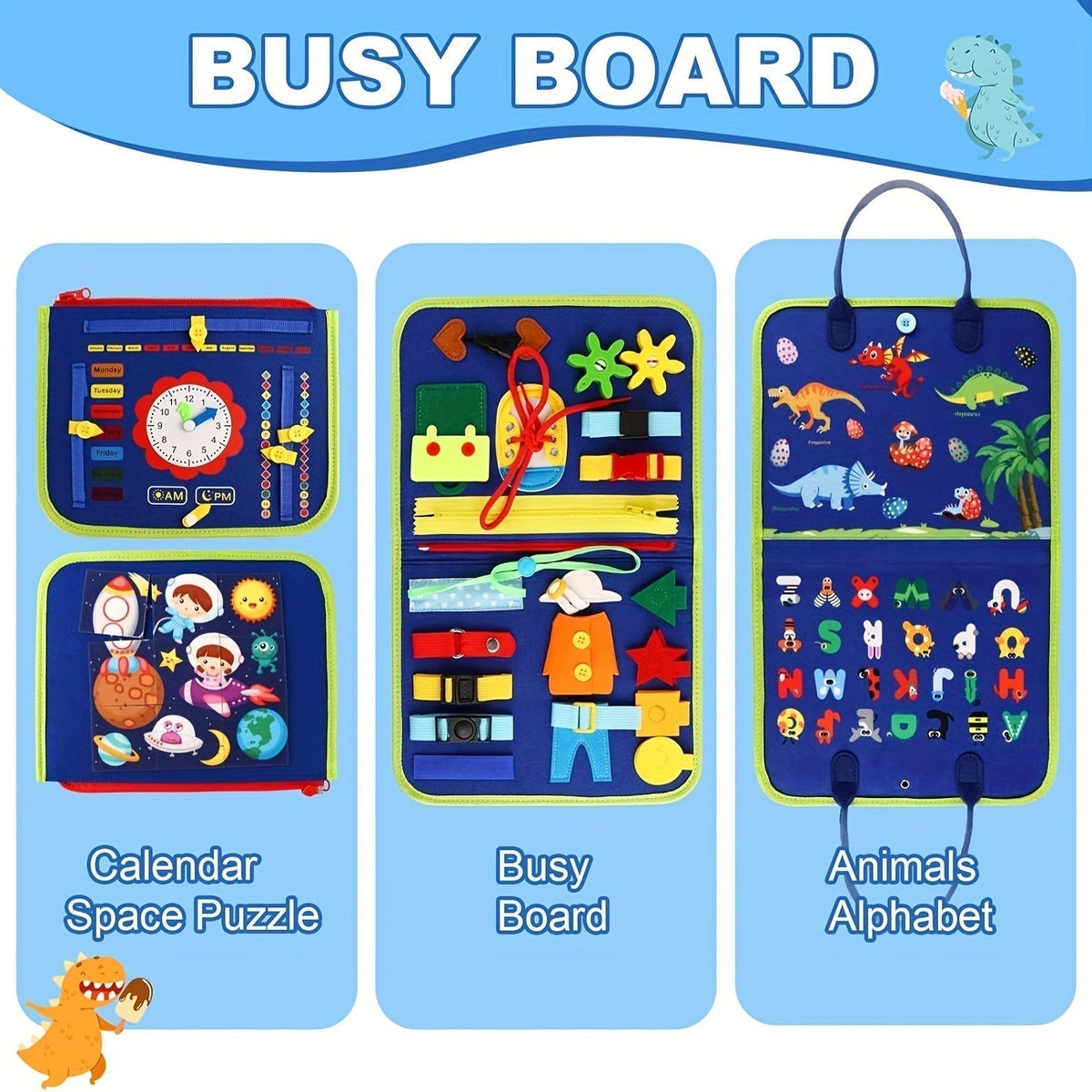 25-in-1 Busy Board - Pädagogisches sensorisches Spielzeug für Kleinkinder