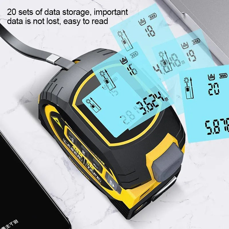 3-in-1 digitales Laser-Massband mit 60 m Entfernungsmesser