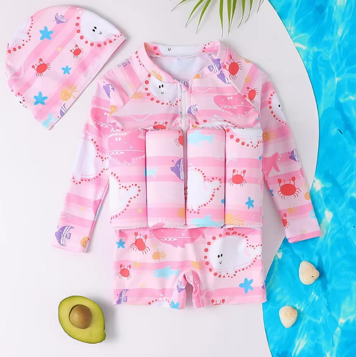 3-in-1 Schwimmweste – Schwimmhilfe mit LSF 50 UV-Schutz