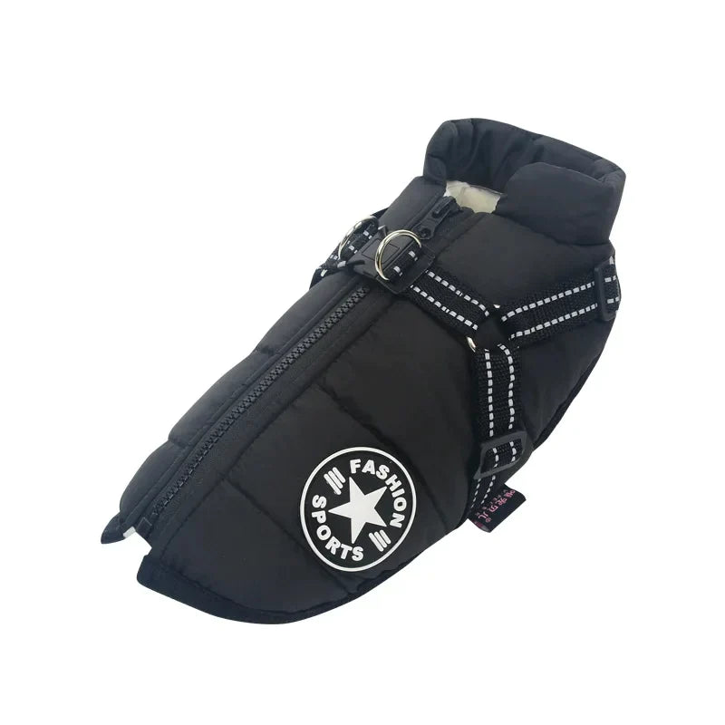 3-in-1 wasserdichte und winddichte Winter-Hundejacke