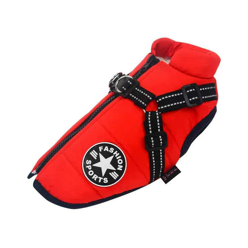 3-in-1 wasserdichte und winddichte Winter-Hundejacke