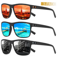 3-teiliges polarisiertes Sonnenbrillen-Set – UV400-Schutz und Komfort