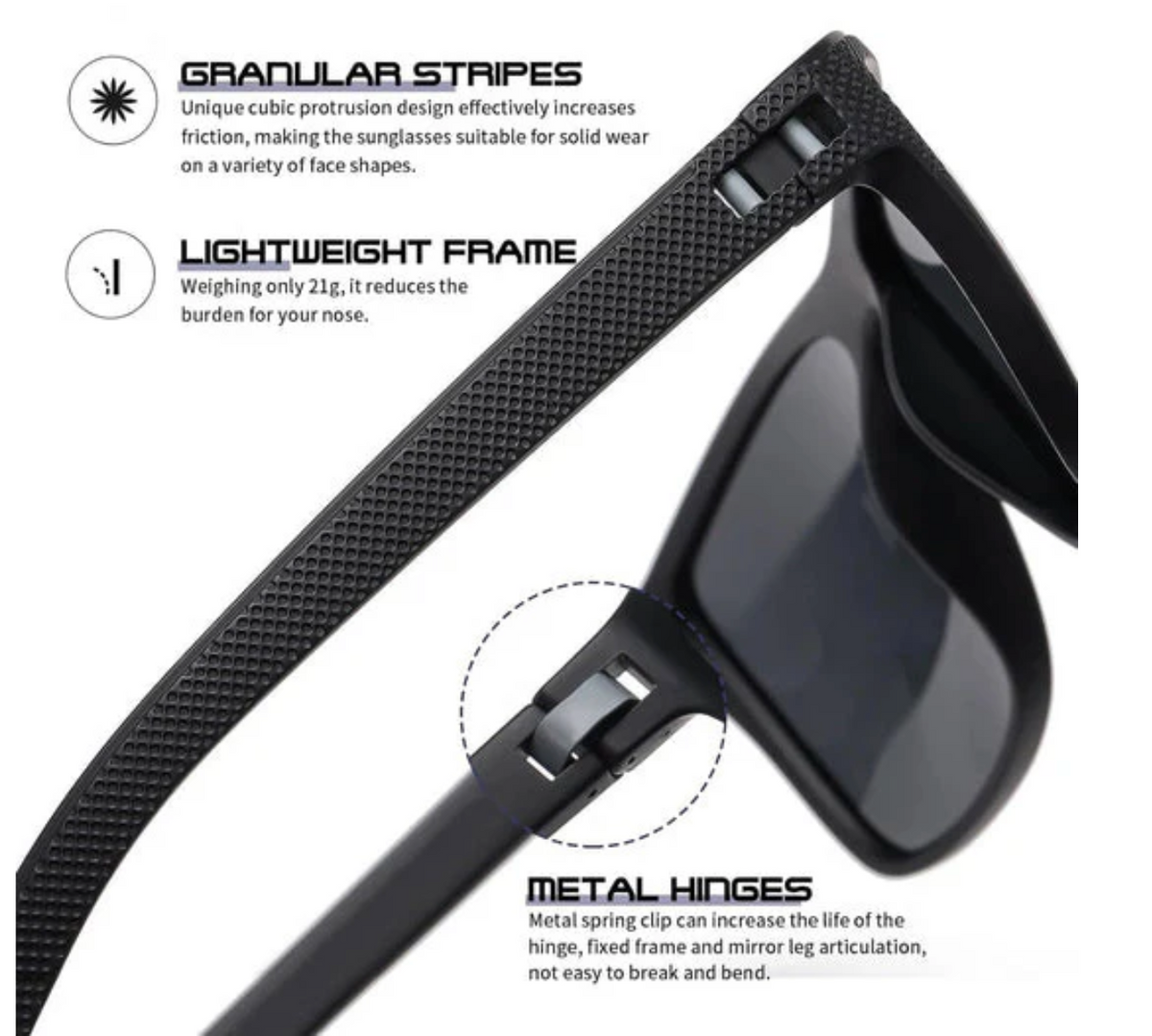 3-teiliges polarisiertes Sonnenbrillen-Set – UV400-Schutz und Komfort
