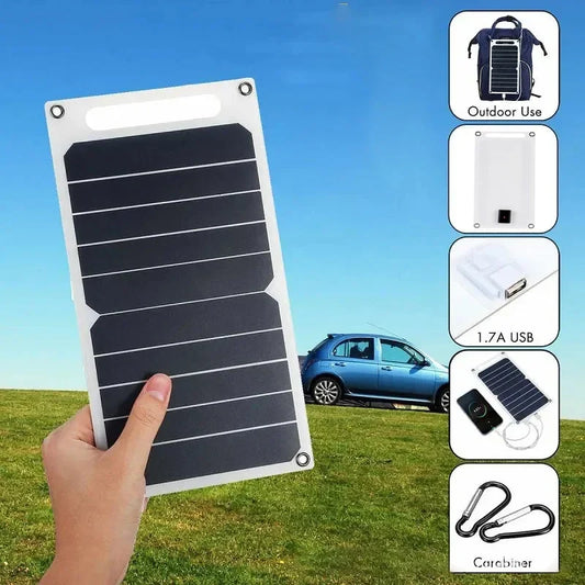 30 W Solarpanel | Extrem leicht und wasserdicht | USB-Anschluss für Mobiltelefon und Powerbank | Für den Aussenbereich und Camping