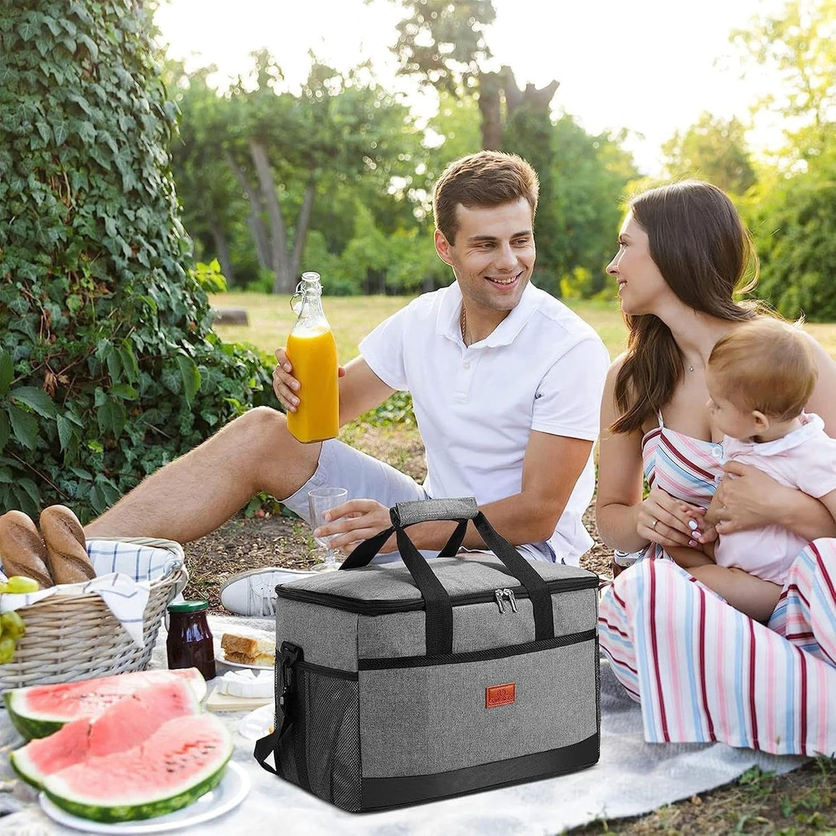 33 Liter wasserdichte Kühltasche – wärmeisoliert, geräumig, ideal für Picknicks, Strand, Wandern und Outdoor-Aktivitäten