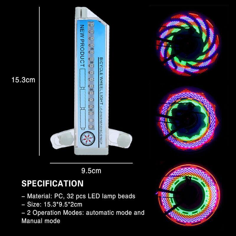 3D-LED-Speichenbeleuchtung für Fahrräder