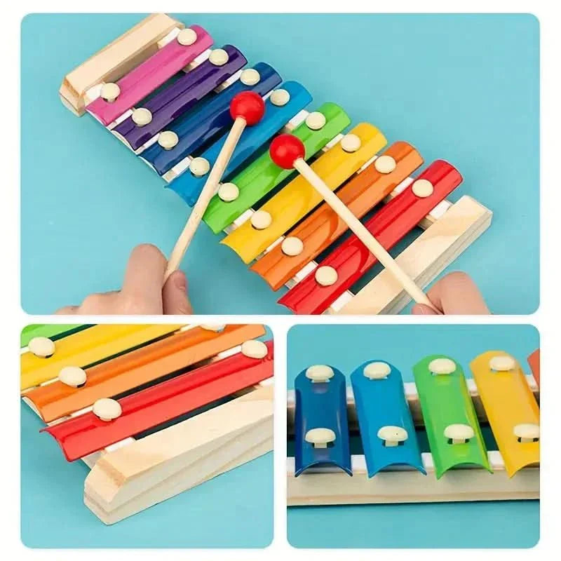 5-in-1 Montessori Motorikspielzeug-Set aus Holz für Babys