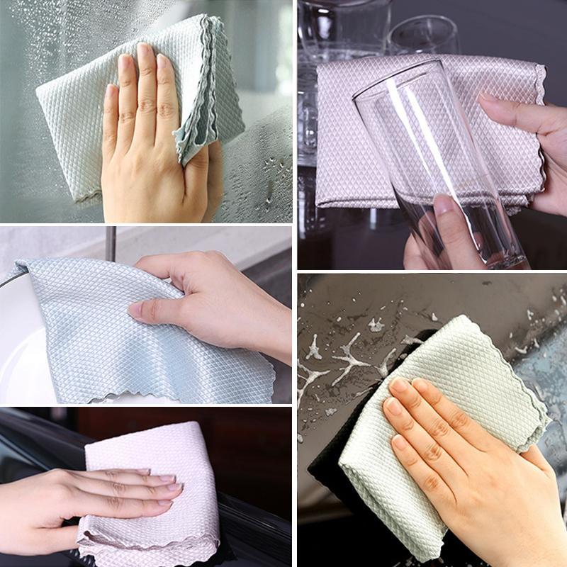 5-teiliges Mikrofaser-Wischtuch-Set für das Zuhause - effektive Reinigung