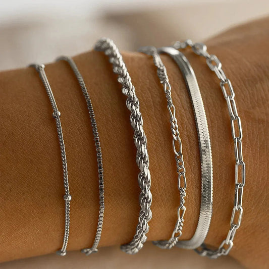 6-teiliges stilvolles Armband-Set
