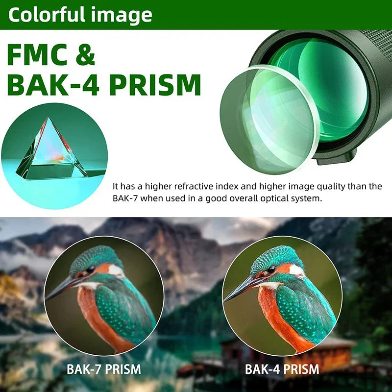 80X100 HD Monokulares Zoom-Fernrohr: Leistungsstark und tragbar für Jagd, Camping und Outdoor-Reisen