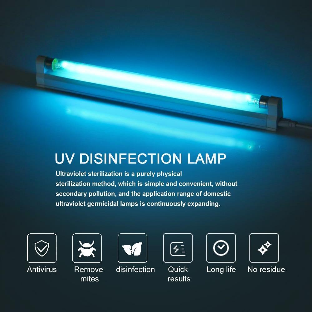 8W UV-C-Lampe für die Heimdesinfektion, kompakte Ultraviolettlampe für die schnelle Reinigung und den täglichen Gebrauch