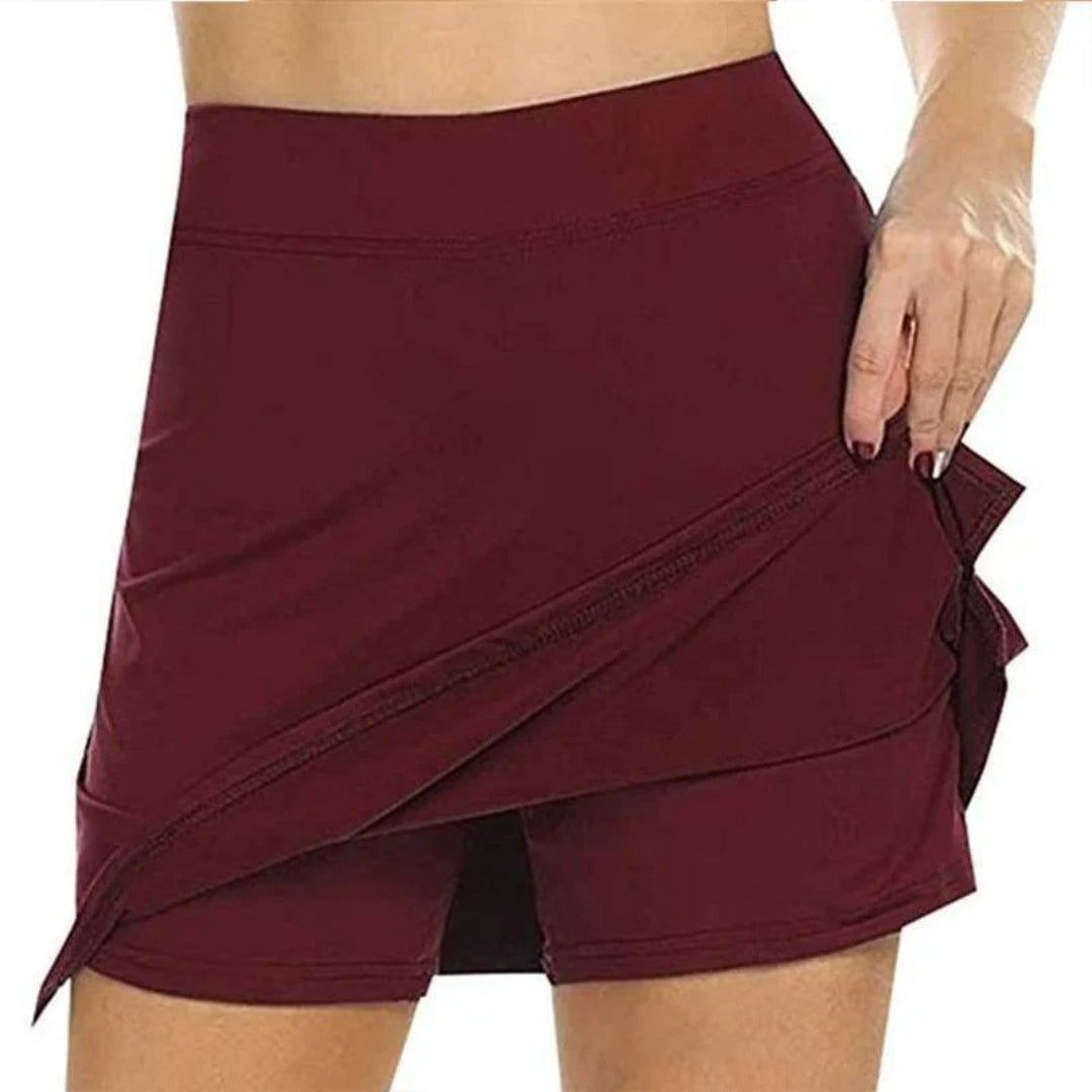 A-Linien-Minirock mit hoher Taille - Bequemer sportlicher Schnitt