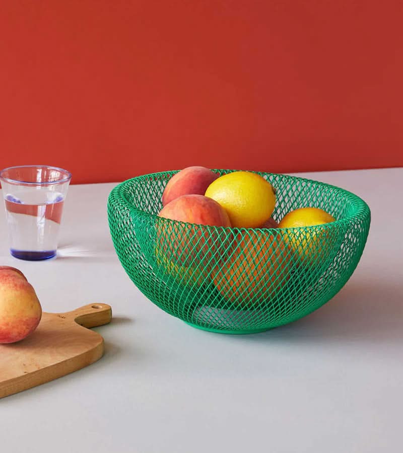 Obstkorb aus Stahlgitter mit Belüftung zum Frischhalten
