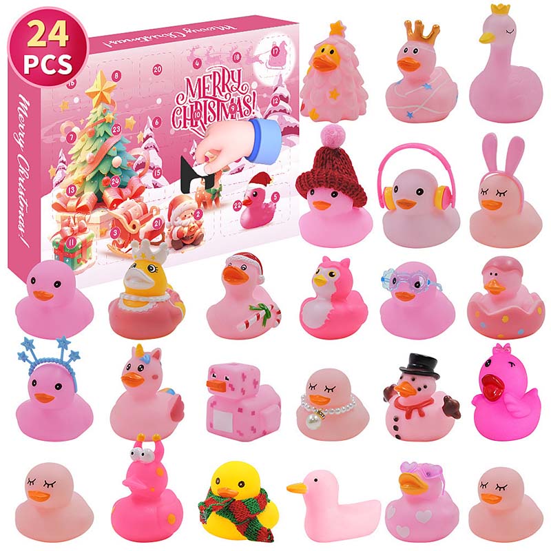 Adventskalender mit 24 Quietscheenten für Kinder