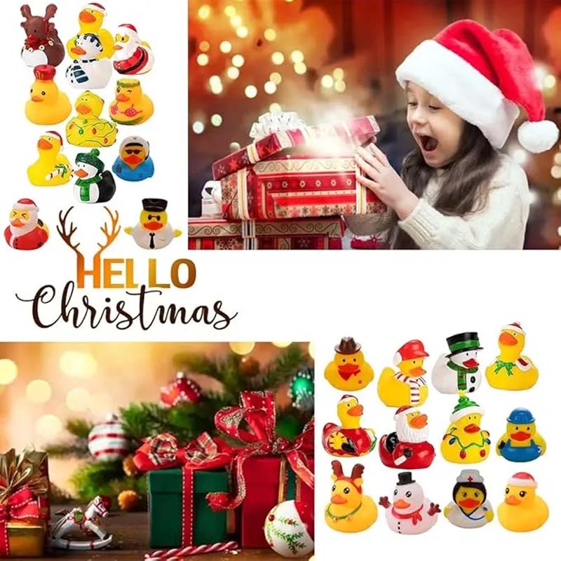 Adventskalender mit 24 Quietscheenten für Kinder
